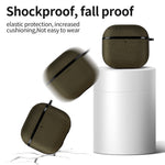 Til Apple AirPods 4 Vævet tekstur Vandtæt PC-etui med karabinhage Øretelefon Beskyttelsescover