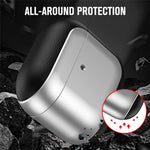 For AirPods 4 TPU Case Electroplating Litchi Texture Fall Prevention Earphone Cover with Lanyard