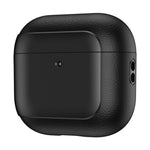 For AirPods 4 TPU Case Electroplating Litchi Texture Fall Prevention Earphone Cover with Lanyard