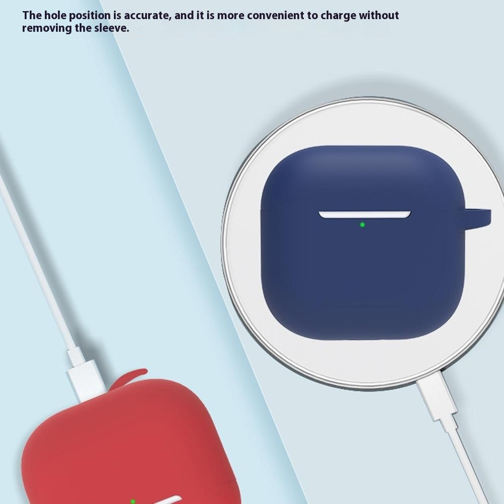 8 stk. / sæt til AirPods 4 beskyttende etui med anti-tabt rem, urclips, ørekroge, karabinhage, rensebørste, grå taske