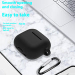 8 stk. / sæt til AirPods 4 beskyttende etui med anti-tabt rem, urclips, ørekroge, karabinhage, rensebørste, grå taske