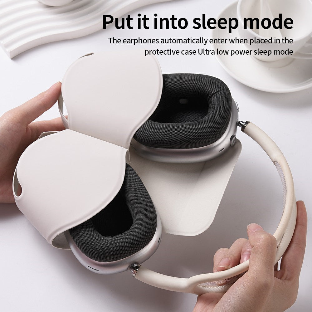 For AirPods Max 2 / Max Case with Sleep Mode PU Leather Headphone Cover