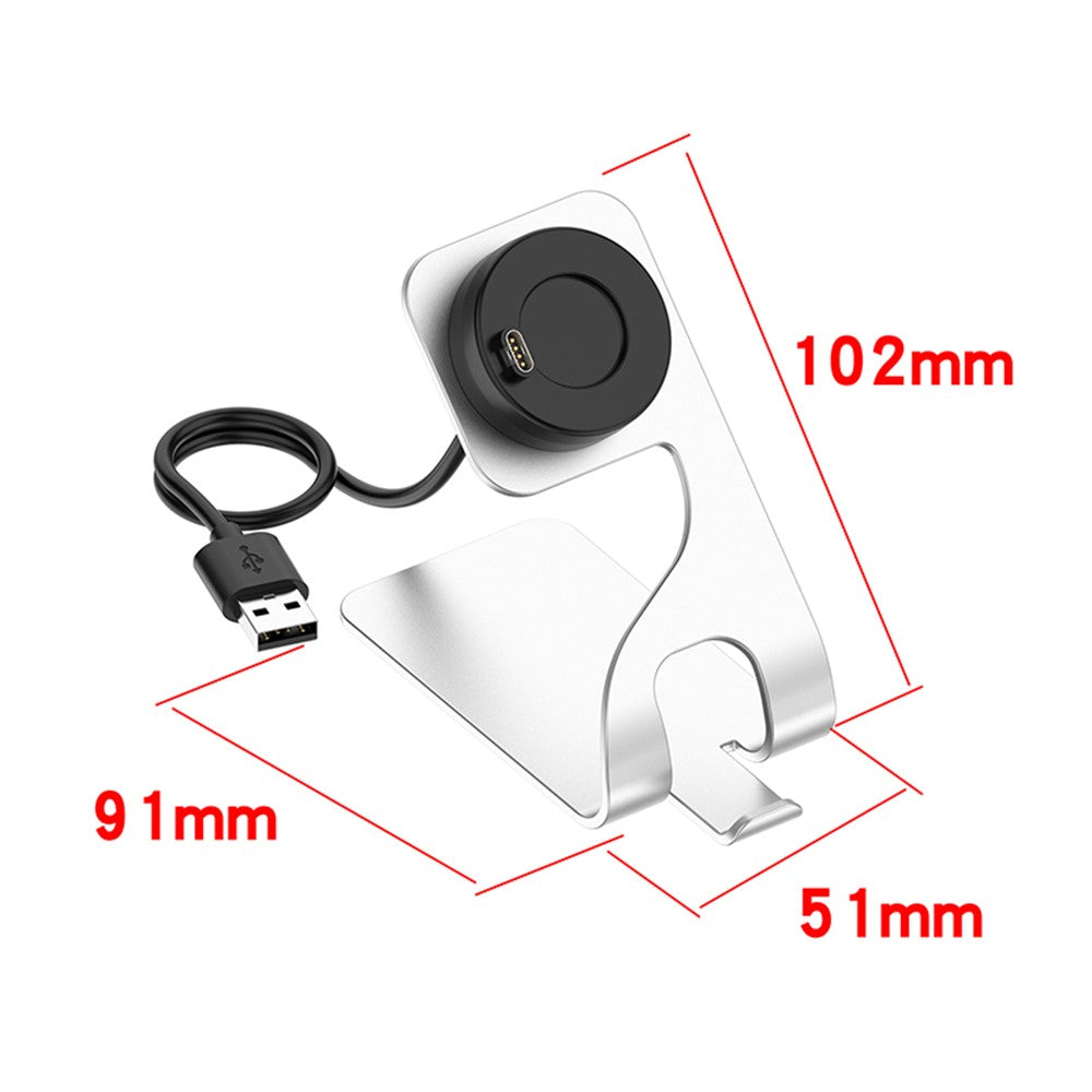 Opladningsstander/-dock i metalbeslag til Garmin Fenix 7/Fenix 7S/Fenix 7X/Forerunner 55/945 LTE/Venu2/Venu 2S Smartwatch