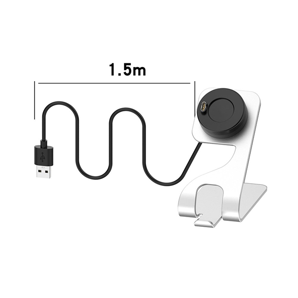 Opladningsstander/-dock i metalbeslag til Garmin Fenix 7/Fenix 7S/Fenix 7X/Forerunner 55/945 LTE/Venu2/Venu 2S Smartwatch