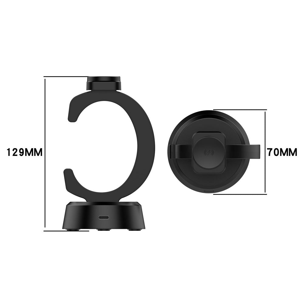 Til Samsung Galaxy Watch Ultra 47 mm / Watch7 44 mm / 40 mm C-formet opladerstander magnetisk trådløs oplader