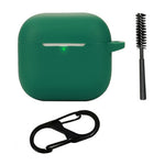 For AirPods 5 / 4 Silicone Case Bluetooth-Compatible Earphones Protective Cover with Anti-Lost Buckle + Cleaning Brush
