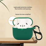 For AirPods 5 / 4 Silicone Case Bluetooth-Compatible Earphones Protective Cover with Anti-Lost Buckle + Cleaning Brush
