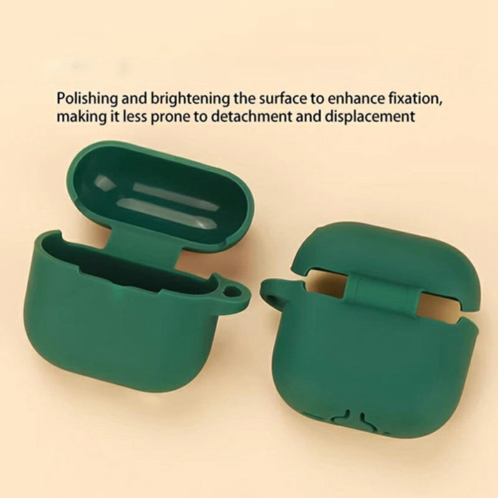 For AirPods 5 / 4 Silicone Case Bluetooth-Compatible Earphones Protective Cover with Anti-Lost Buckle + Cleaning Brush