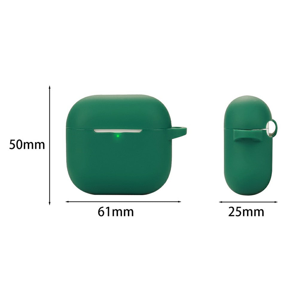 For AirPods 5 / 4 Silicone Case Bluetooth-Compatible Earphones Protective Cover with Anti-Lost Buckle + Cleaning Brush