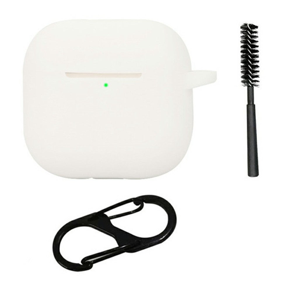 For AirPods 5 / 4 Silicone Case Bluetooth-Compatible Earphones Protective Cover with Anti-Lost Buckle + Cleaning Brush