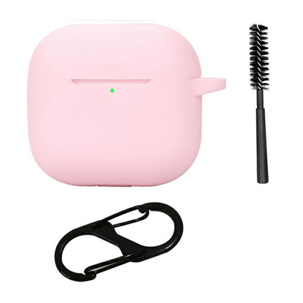 For AirPods 5 / 4 Silicone Case Bluetooth-Compatible Earphones Protective Cover with Anti-Lost Buckle + Cleaning Brush