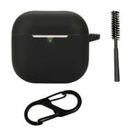 For AirPods 5 / 4 Silicone Case Bluetooth-Compatible Earphones Protective Cover with Anti-Lost Buckle + Cleaning Brush