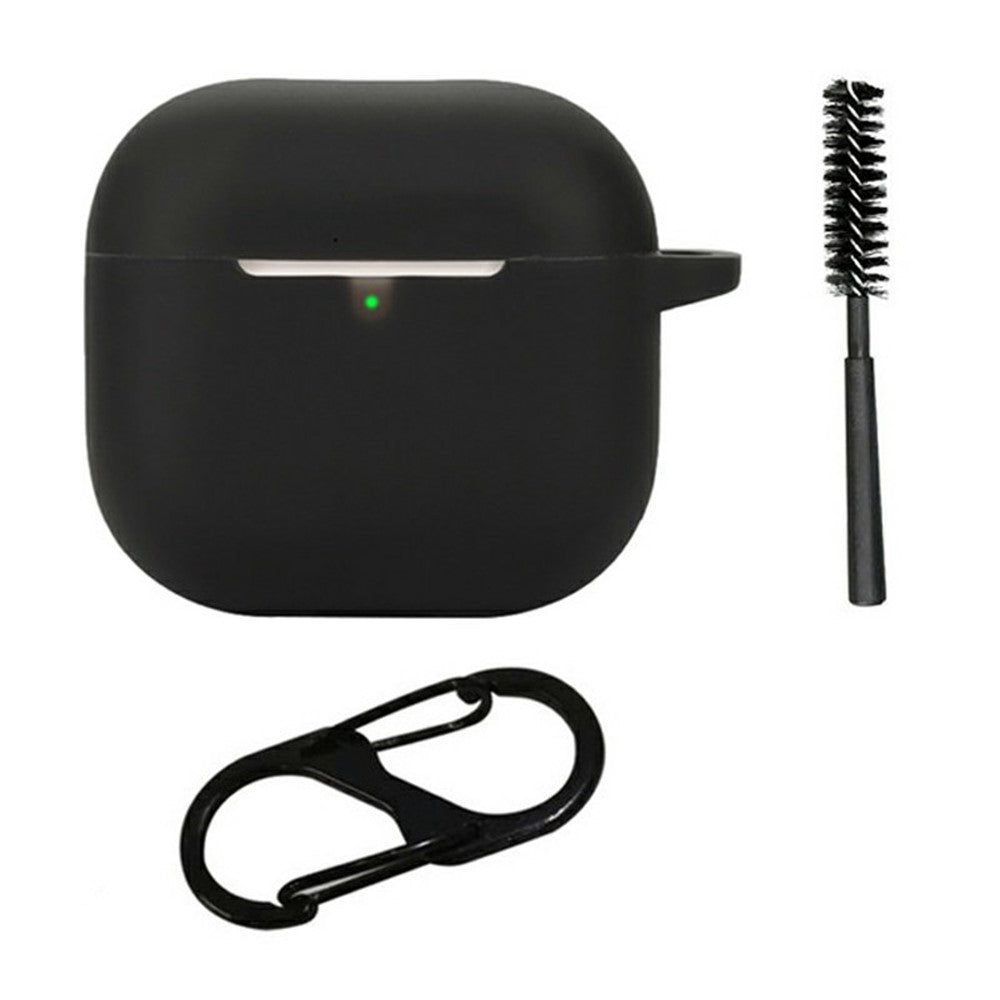 For AirPods 5 / 4 Silicone Case Bluetooth-Compatible Earphones Protective Cover with Anti-Lost Buckle + Cleaning Brush