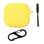 For AirPods 5 / 4 Silicone Case Bluetooth-Compatible Earphones Protective Cover with Anti-Lost Buckle + Cleaning Brush
