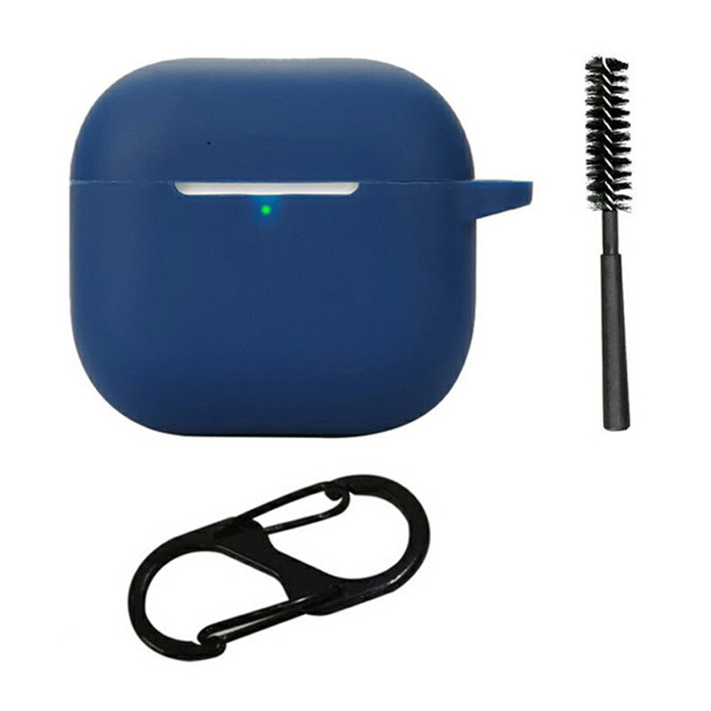 For AirPods 5 / 4 Silicone Case Bluetooth-Compatible Earphones Protective Cover with Anti-Lost Buckle + Cleaning Brush