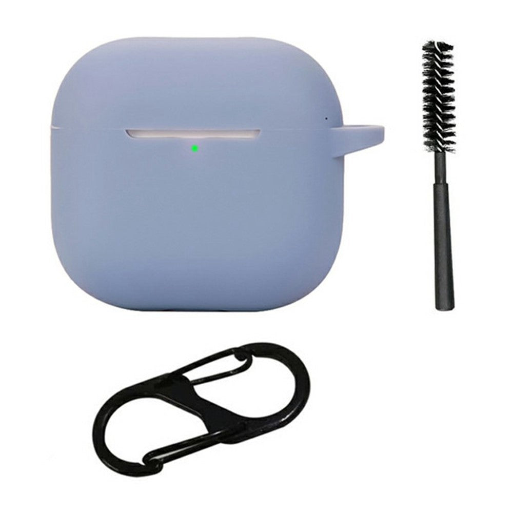 For AirPods 5 / 4 Silicone Case Bluetooth-Compatible Earphones Protective Cover with Anti-Lost Buckle + Cleaning Brush