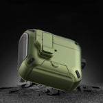 For Apple AirPods 3 Magnetic Case with Stand TPU + PC Earphone Cover with Switch and Carabiner