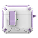 For Apple AirPods 3 Magnetic Case with Stand TPU + PC Earphone Cover with Switch and Carabiner