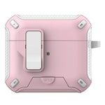 For Apple AirPods 3 Magnetic Case with Stand TPU + PC Earphone Cover with Switch and Carabiner