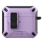 For Apple AirPods 3 Magnetic Case with Stand TPU + PC Earphone Cover with Switch and Carabiner