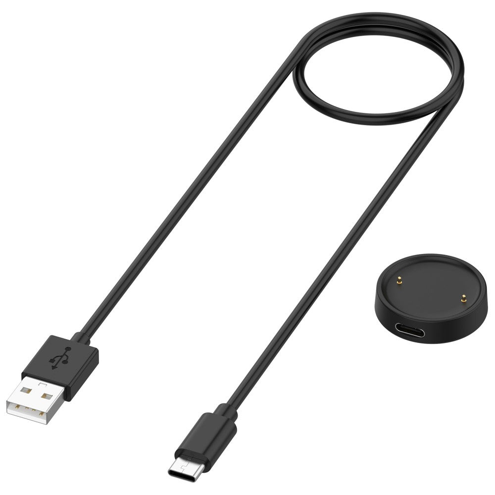 Til Huami Amazfit Bip 6 A2435 Opladerdock med Aftageligt Type-C Kabel Smartwatch Oplader