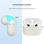 For Apple AirPods 3 Silicone Protective Earphone Case Cover with Carabiner