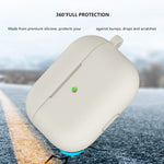 For Apple AirPods 3 Silicone Protective Earphone Case Cover with Carabiner