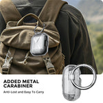 AHASTYLE WG165 For AirPods 5 / 4 Case Dual Color TPU Earphone Cover with Carabiner