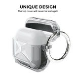 AHASTYLE WG165 For AirPods 5 / 4 Case Dual Color TPU Earphone Cover with Carabiner