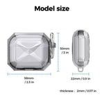 AHASTYLE WG165 For AirPods 5 / 4 Case Dual Color TPU Earphone Cover with Carabiner