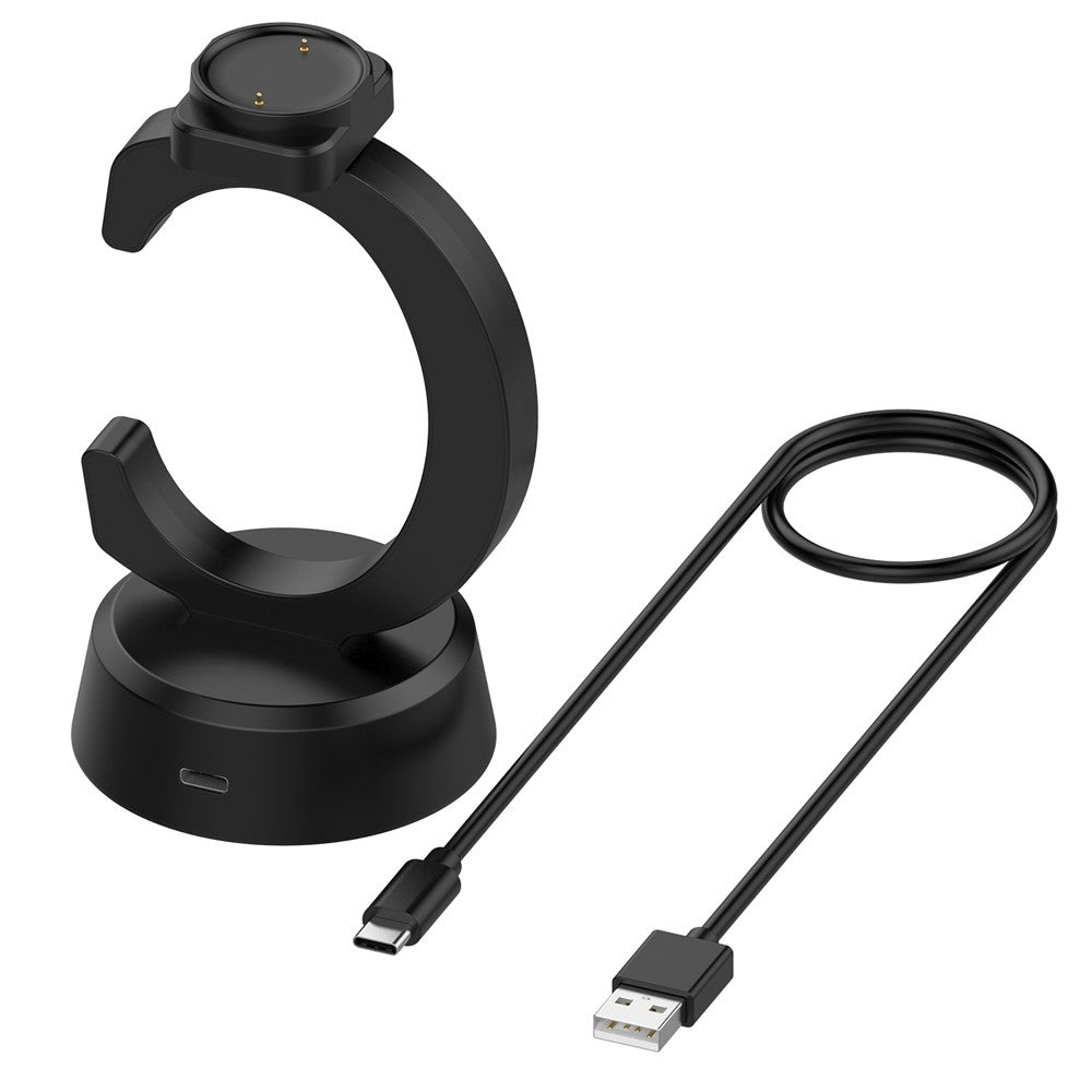 C-formet opladningsdock til Huami Amazfit Active 2 Square / Active 2 / Bip 6 ur-oplader opladningsstander