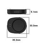 Magnetisk adapter til Huami Amazfit Helio Strap / Cheetah 2 Pro / Active 3 Premium / Active Max / T-Rex Ultra 2 / T-Rex 3 / Balance 2 / Balance Smartwatch opladningsstik