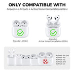 AHASTYLE WG172 til Apple AirPods 4 silikoneetui Anti-fald beskyttelsesovertræk til høretelefoner