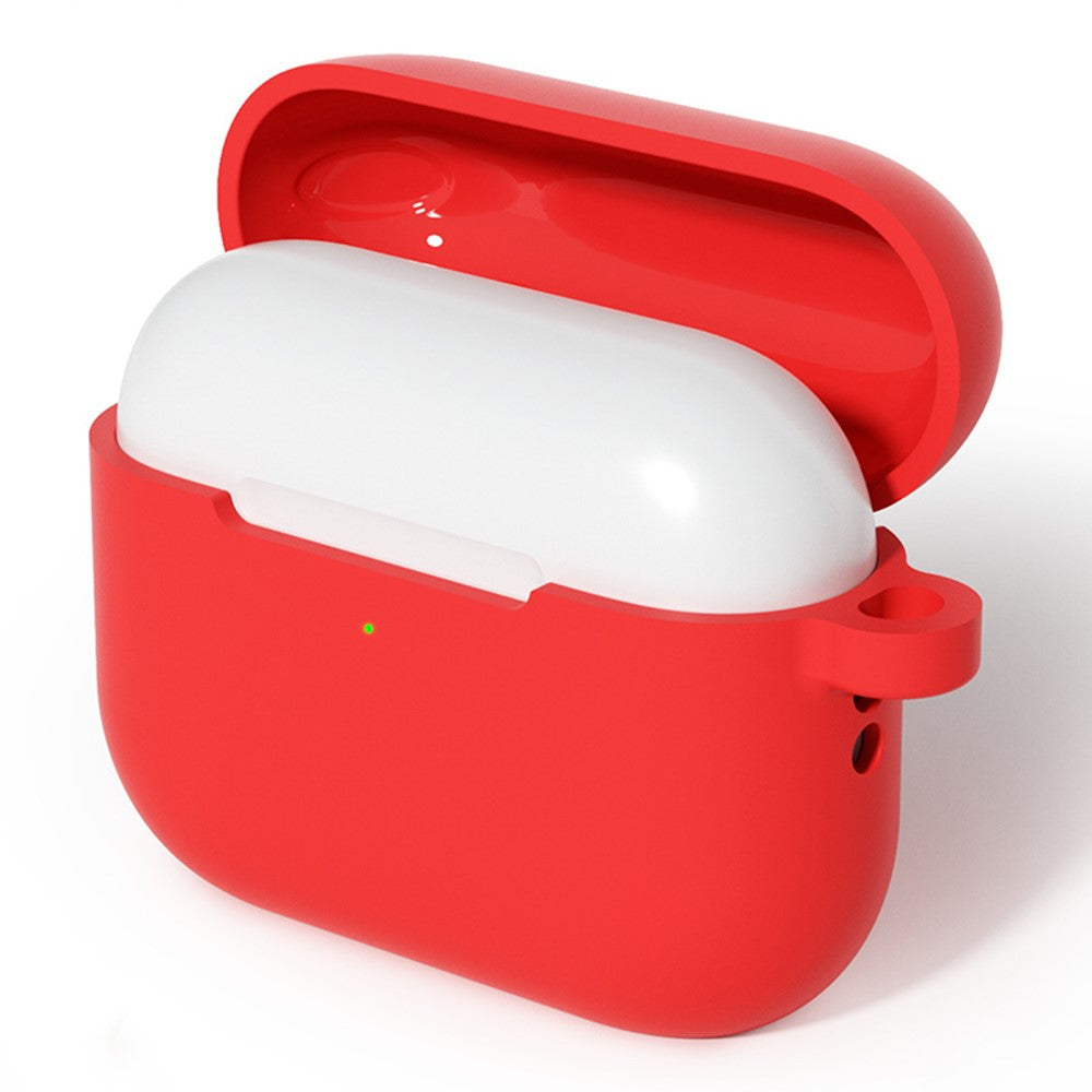 For AirPods Pro 3 Silicone Case Soft Wireless Earbud Organizer Cover with Carabiner