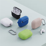 Til AirPods Pro 3 Silikoneetui Beskyttelsescover til Høretelefoner med Karabinhage