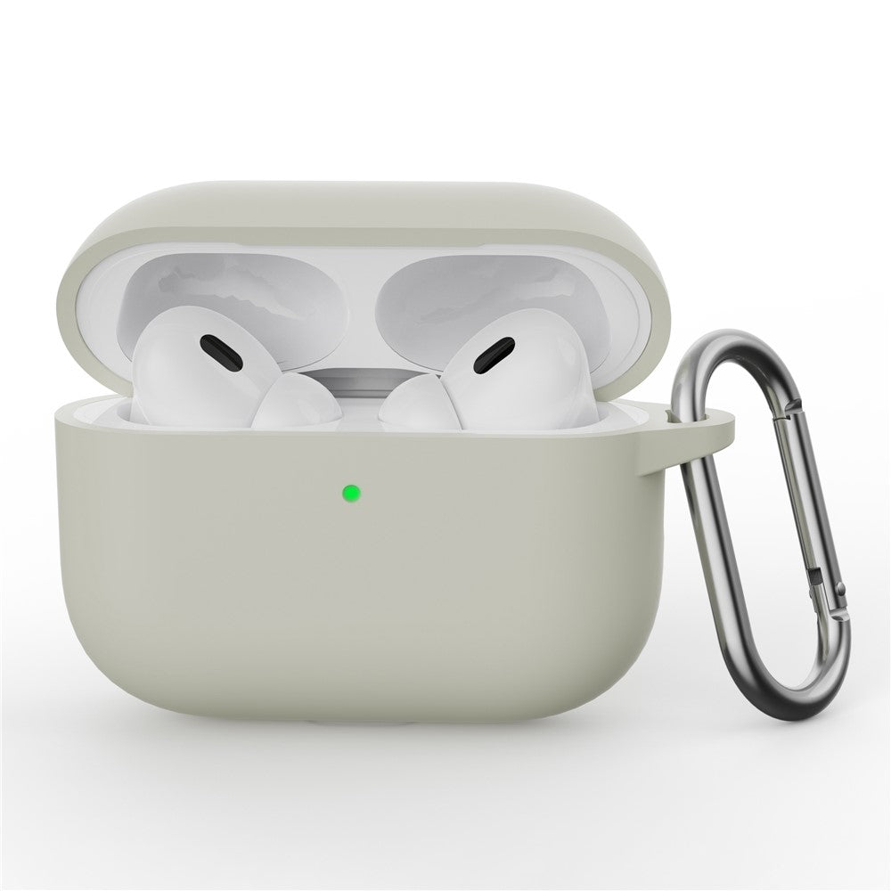 Til AirPods Pro 3 Silikoneetui Beskyttelsescover til Høretelefoner med Karabinhage