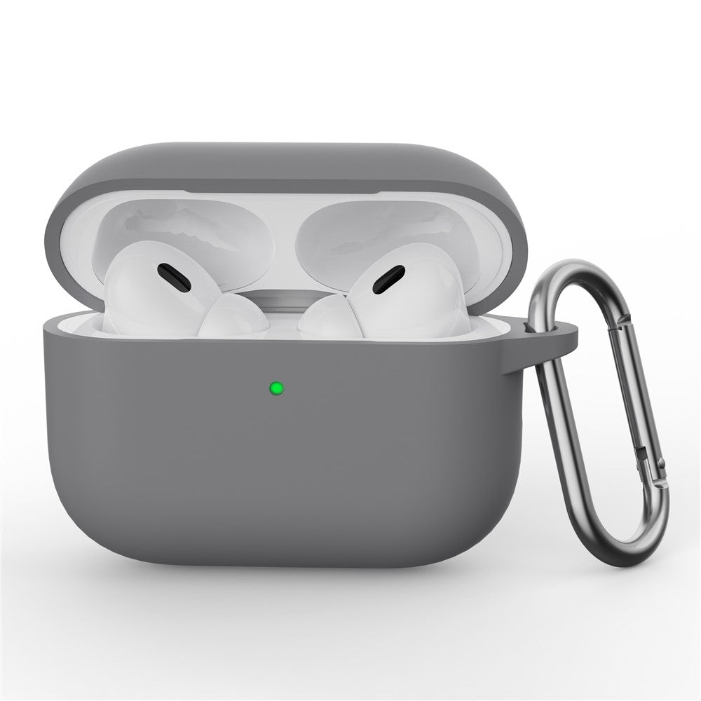 Til AirPods Pro 3 Silikoneetui Beskyttelsescover til Høretelefoner med Karabinhage