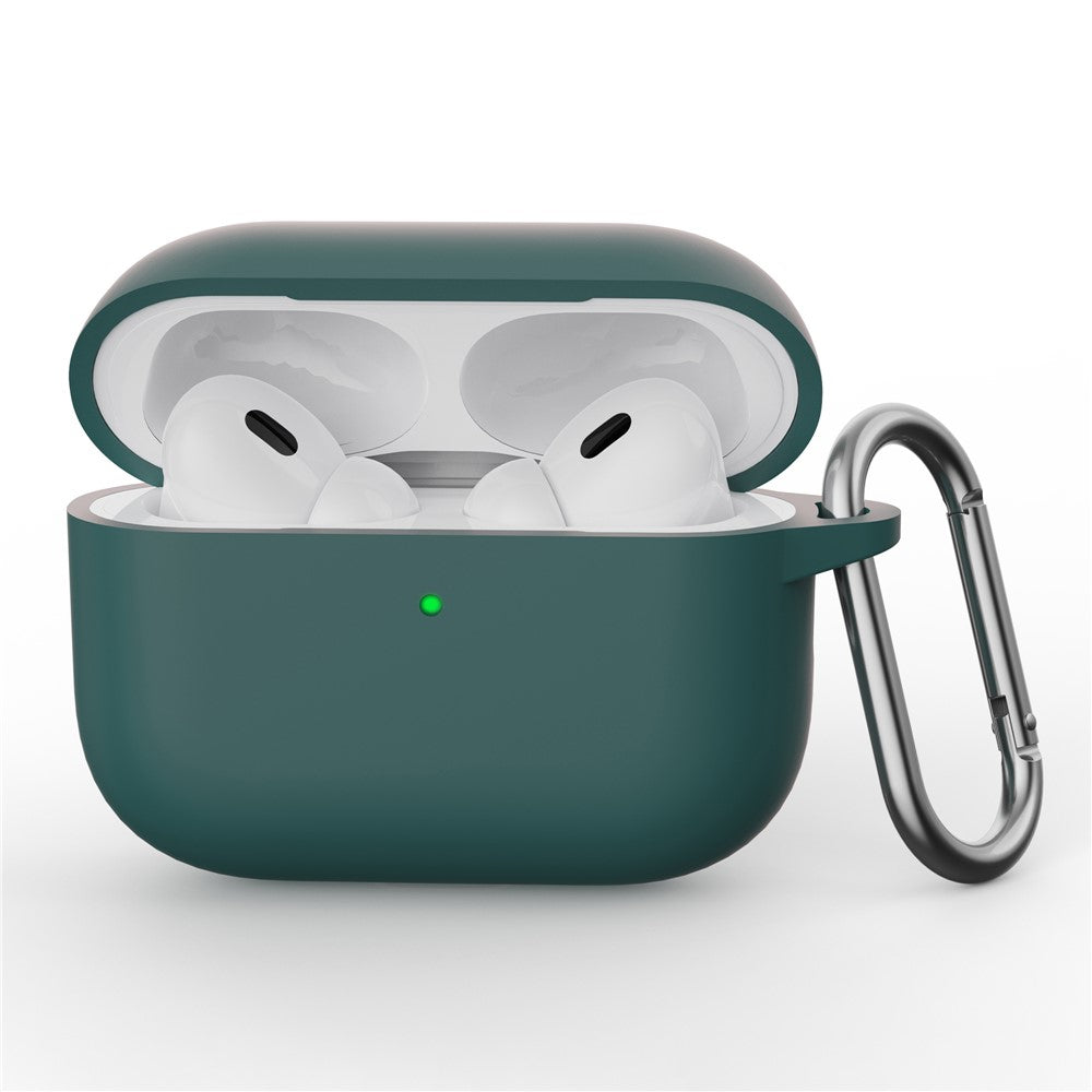 Til AirPods Pro 3 Silikoneetui Beskyttelsescover til Høretelefoner med Karabinhage