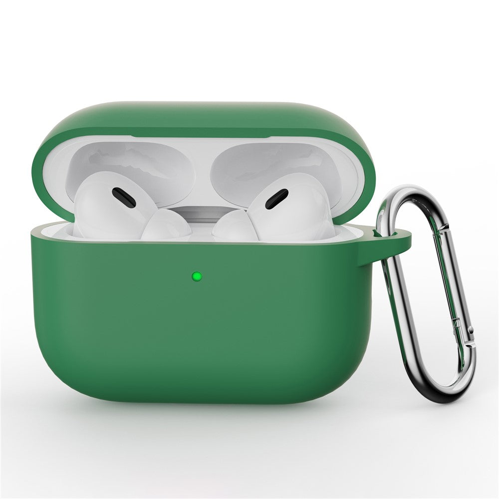 Til AirPods Pro 3 Silikoneetui Beskyttelsescover til Høretelefoner med Karabinhage