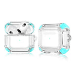 Dual Color Transparent TPU Protective Case Earphone Cover with Keyring for Apple AirPods 3
