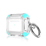 Dual Color Transparent TPU Protective Case Earphone Cover with Keyring for Apple AirPods 3