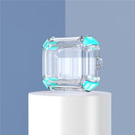 Dual Color Transparent TPU Protective Case Earphone Cover with Keyring for Apple AirPods 3