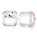 Dual Color Transparent TPU Protective Case Earphone Cover with Keyring for Apple AirPods 3