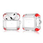 Dual Color Transparent TPU Protective Case Earphone Cover with Keyring for Apple AirPods 3