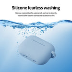 Til AirPods Pro 3 Silikoneetui Blødt Trådløst Øretelefon Organizer Cover Tykkelse 2,0 mm med Karabinhage