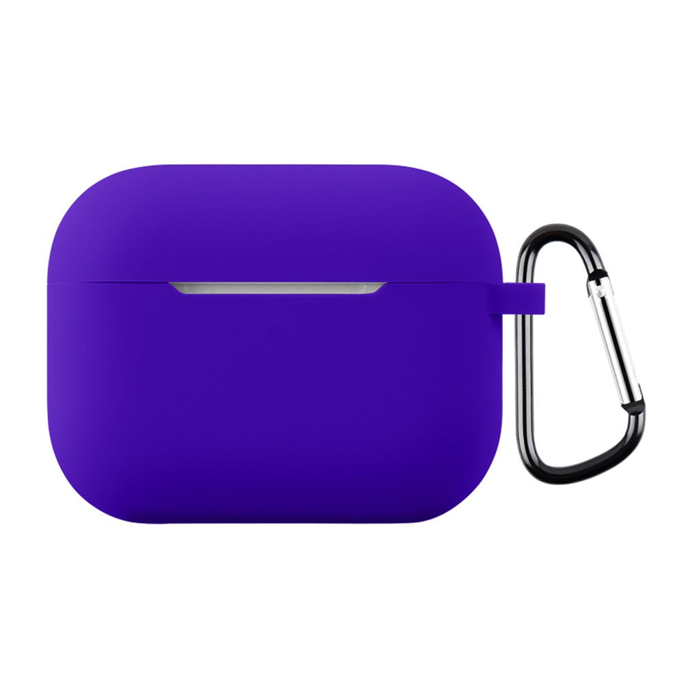 Til AirPods Pro 3 Silikoneetui Blødt Trådløst Øretelefon Organizer Cover Tykkelse 2,0 mm med Karabinhage