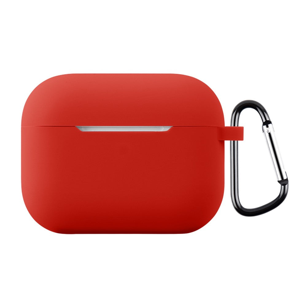 Til AirPods Pro 3 Silikoneetui Blødt Trådløst Øretelefon Organizer Cover Tykkelse 2,0 mm med Karabinhage