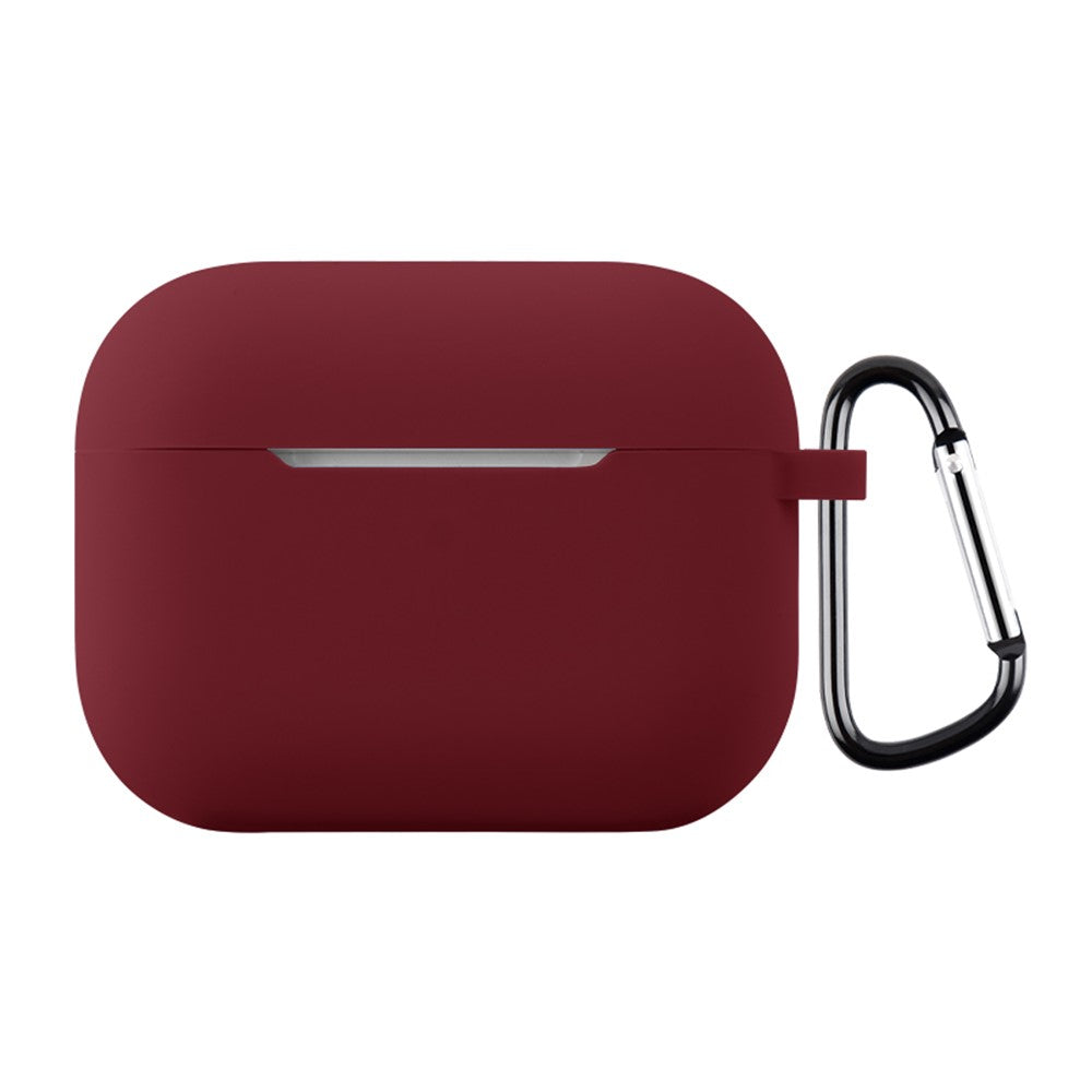 Til AirPods Pro 3 Silikoneetui Blødt Trådløst Øretelefon Organizer Cover Tykkelse 2,0 mm med Karabinhage