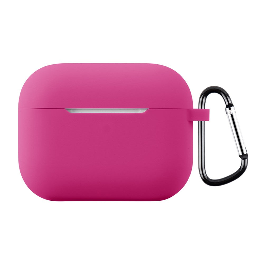 Til AirPods Pro 3 Silikoneetui Blødt Trådløst Øretelefon Organizer Cover Tykkelse 2,0 mm med Karabinhage