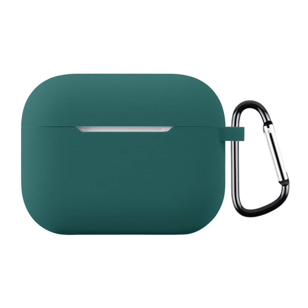 Til AirPods Pro 3 Silikoneetui Blødt Trådløst Øretelefon Organizer Cover Tykkelse 2,0 mm med Karabinhage